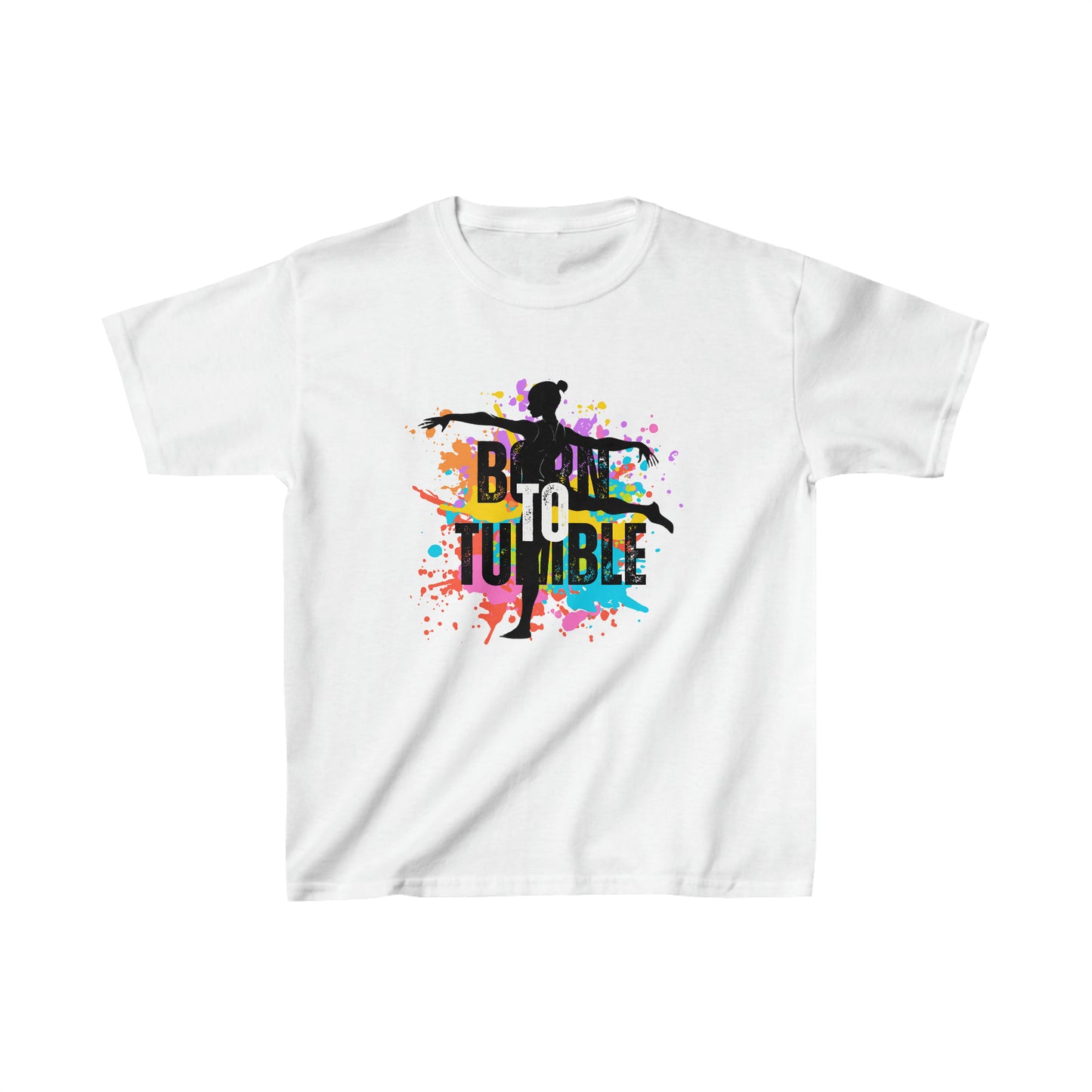 Born to Tumble Kids Heavy Cotton Tee, Gymnastics