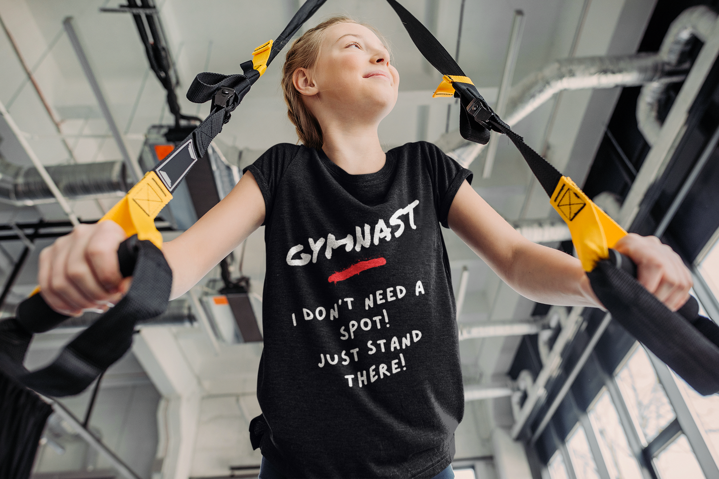 Funny Gymnast I Don't Need A Spot tee, Gymnastics