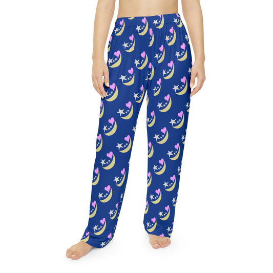 Women's Moonlight Pajama Pants, Cozy Loungewear, Starry Night Sleepwear, Gift for Her, Relaxation Pants