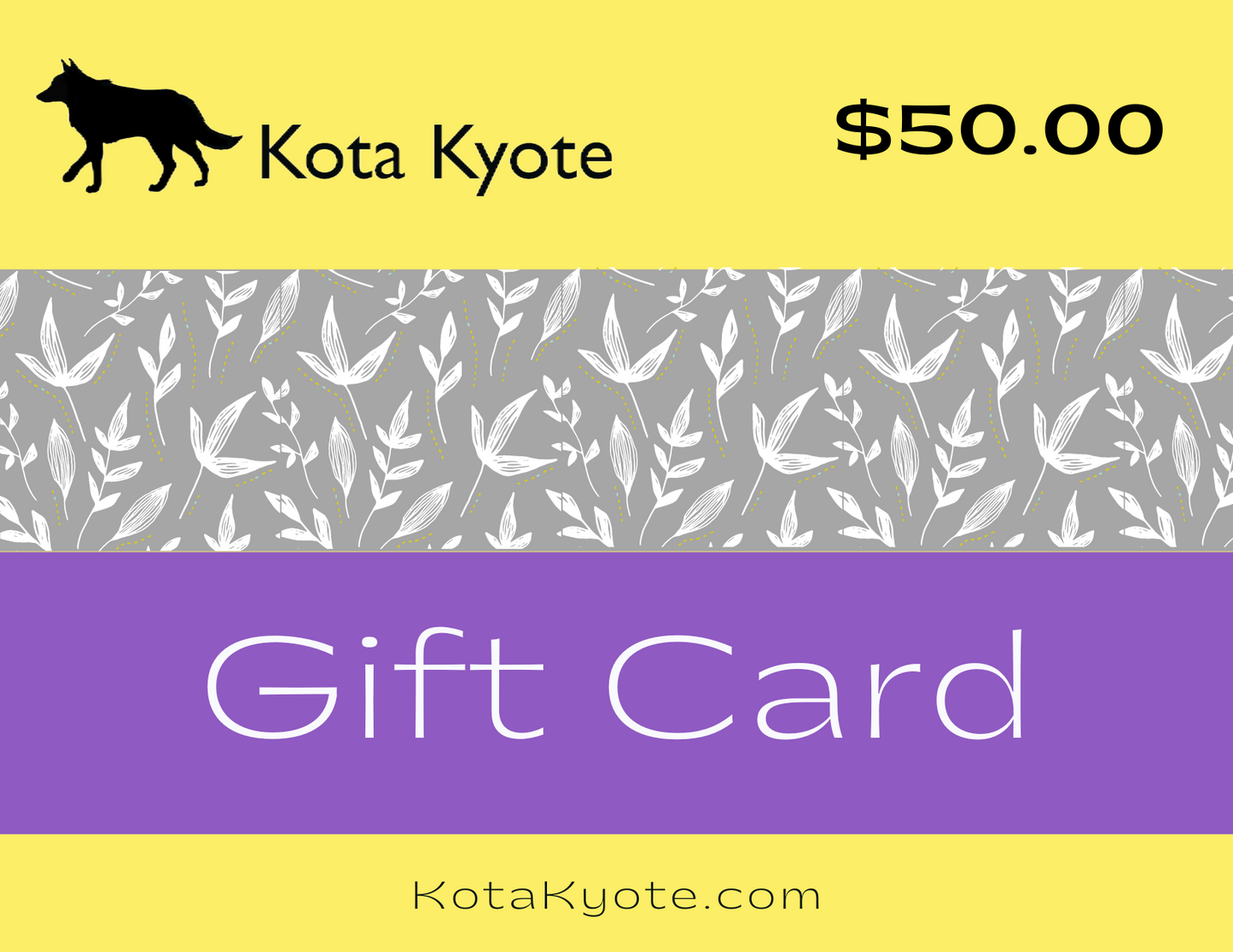 Kota Kyote gift card